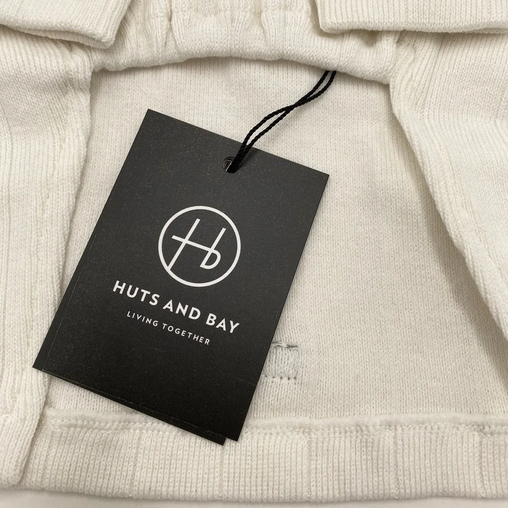 Huts And Bay Knit Dog Tee Cream‎ Medium New